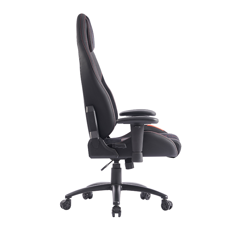 XL-1057 2D Kolçaklı siyah fırçalanmış deri ergonomik oyuncu koltuğu